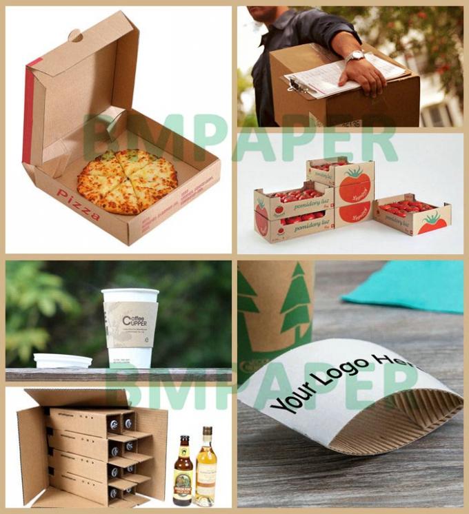 carta ondulata stampata a parete semplice 140gsm + 170gsm per e flauto delle maniche del caffè
