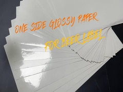 Carta da birra bianca da 80 grammi carta da etichetta di vino con stampa impermeabile