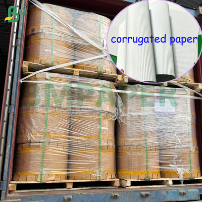 Carta ondulata bianca monofacciale F Flute da 1.1mm per scatole di imballaggio 787 x 1092mm