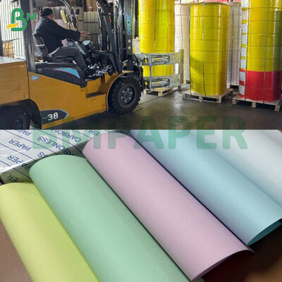 Rotoli di carta autocopiante NCR da 57 g/m², 60 g/m², rotoli da 12 pollici, CB bianco CFB blu CF Canario