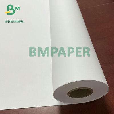 Rotolo bianco parteggiato 2&quot; del legame 20LB della carta di tracciatore del getto di inchiostro 2 il centro 24&quot; larghezza