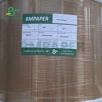 carta di termale del rotolo enorme 55gsm per le stampanti di posizione 565mm x 6000m