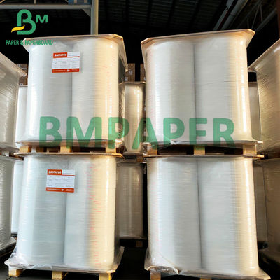 il vergine di carta termico bianco del rotolo 48gsm spappola il materiale per la macchina di posizione della ricevuta