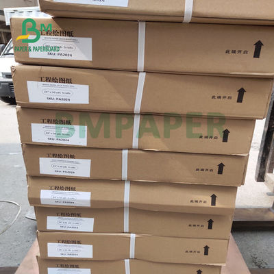 rotolo ad alta temperatura della carta di tracciatore di 80gsm cad per il disegno di ingegneria 508mm