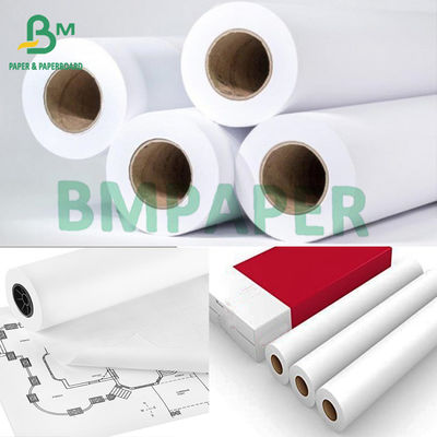 24" X 150' colore bianco luminoso non rivestito della carta di tracciatore di 20lb cad per ingegneria