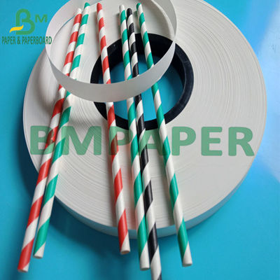 Il commestibile bianco stampato eliminabile incarta 13mm Straw Paper Roll For Drinking