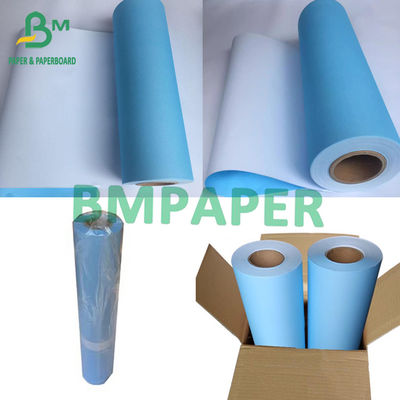 Carta da stampante a getto d'inchiostro da 80 grammi, disegni su un lato blu, su un lato bianco, 880 mm x 50 m 100 m 150 m &quot;Roll Core 2&quot;