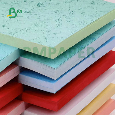 Verde Blu Rosso 230gm 260gm Pelle Tessitura carta in rilievo per copertine di libri 31x43 pollici