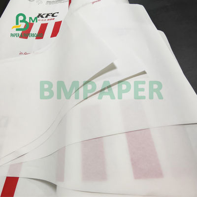 50 grammi di carta bianca sbiancata a prova di grasso per imballaggio KFC di qualità alimentare