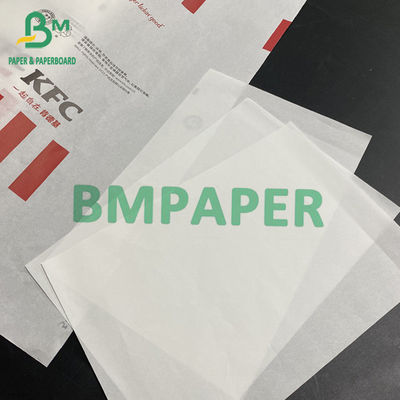 30g-80g Roll di carta bianca greaseproof di alta qualità Master Roll per imballaggio alimentare