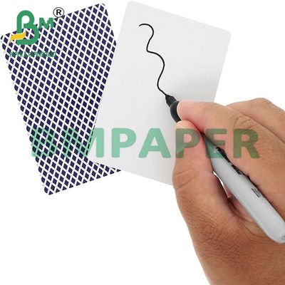 Carta da gioco bianca da 52x74cm per carte da gioco fai da te con nucleo blu