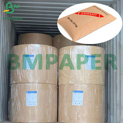 30 lb 40 lb resistenza alle esplosioni marrone carta kraft naturale per sacchetti di cemento