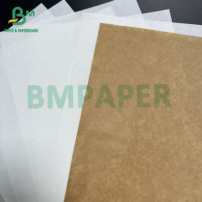 40 gsm + 10 gsm PE Carta da imballaggio di zucchero marrone bianco non sbiancato Rollo di carta da macellaio
