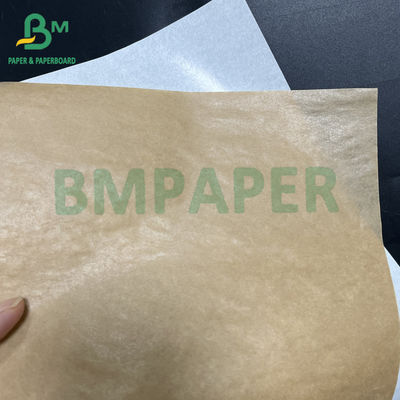 40 gsm + 10 gsm PE Carta da imballaggio di zucchero marrone bianco non sbiancato Rollo di carta da macellaio