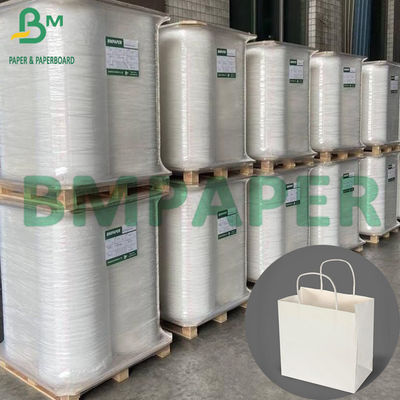 70 gm carta kraft bianca sbiancata larghezza bobina 1100 mm carta artigianale per borse da shopping