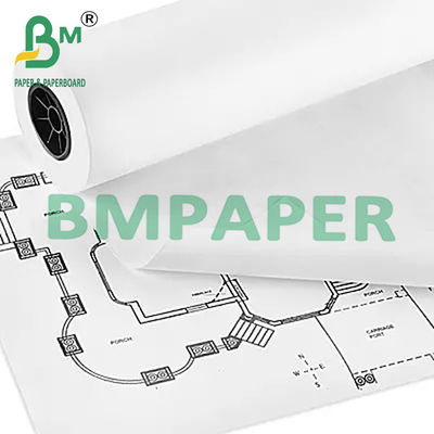 24&quot; x 150ft 20lb White Bond Paper CAD Inkjet Rolls per disegni di ingegneria