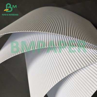 120 +120 GSM 1MM Spessori Bianco Biostrato E ondulato a due strati per custodia cosmetica