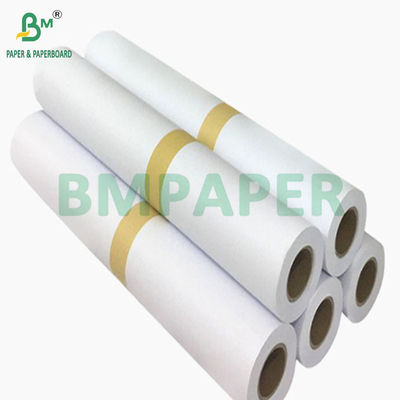 20LB Rollo di carta bianca non rivestita di grande formato per stampanti a getto d'inchiostro 24&quot; x 150&quot;