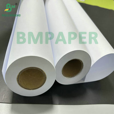 80 grammi di carta bianca senza rivestimento con un nucleo di 36 pollici x 50 metri e 2 centimetri.