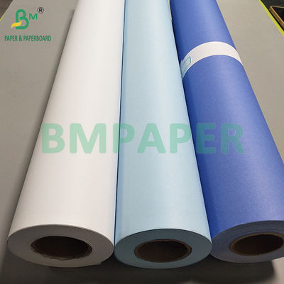 20LB 24&quot; singolo lato Blu Violettino Luminoso CAD Plotter Ingegneria obbligazioni Rulli di carta
