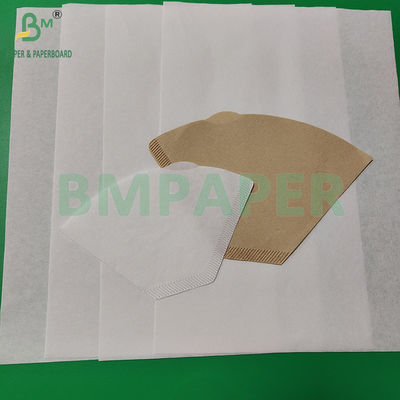 50 gm 328 mm Rollo di carta di residui di filtro per caffè di qualità alimentare bianco e marrone