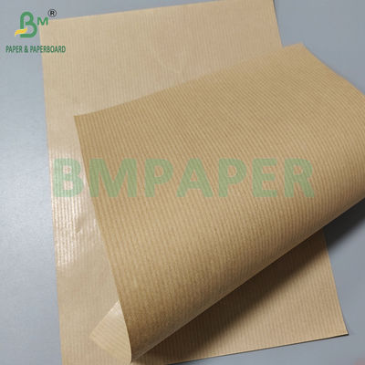 50 gm 60 gm Carta kraft a strisce marrone lucida da un lato per imballaggio alimentare