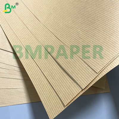 50gm 60gm 70gm Leggera resistente alle lacrime Carta Kraft a strisce marrone Un lato lucente Ottimo per l' imballaggio dei fiori Imballaggio del pane