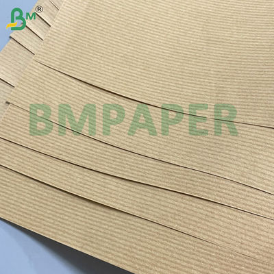 50gm 60gm 70gm Leggera resistente alle lacrime Carta Kraft a strisce marrone Un lato lucente Ottimo per l' imballaggio dei fiori Imballaggio del pane