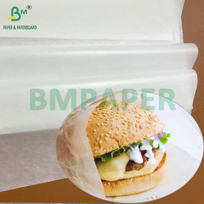 Carta cerata bianca da 30grs 35grs resistente all'olio per confezionare panini e hamburger