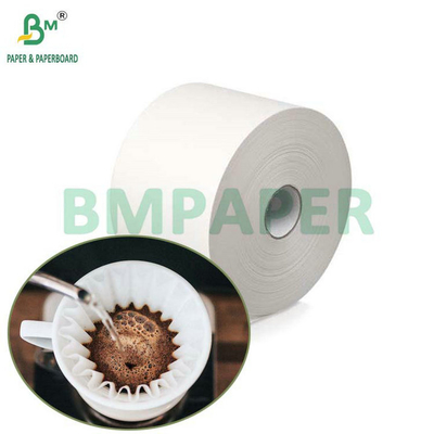 Carta di filtro per caffè di qualità alimentare sbiancata non sbiancata 40GSM 50GSM rulli di carta 1200 mm