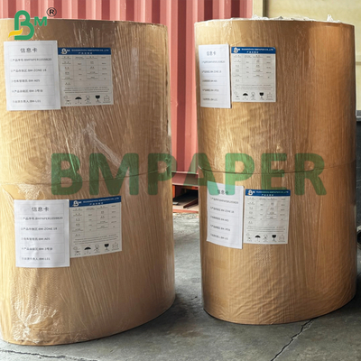 Rotolo di carta base bianca resistente con rivestimento termico su un lato 70 gsm