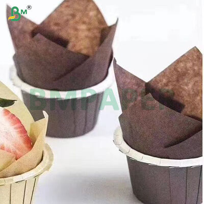 Fodera per torta usa e getta resistente al grasso, colore caffè, 35g 40g 45g