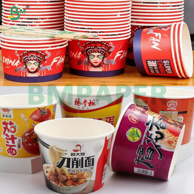 Legno vergine polpa PE stratificata Instant Noodle Cup Bowl Carta grezza anti-fuga