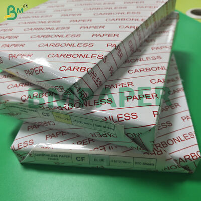 80 gm NCR CFB Giallo Rosa Carta senza Carbonio Per Stampa Digitale 216 x 279mm