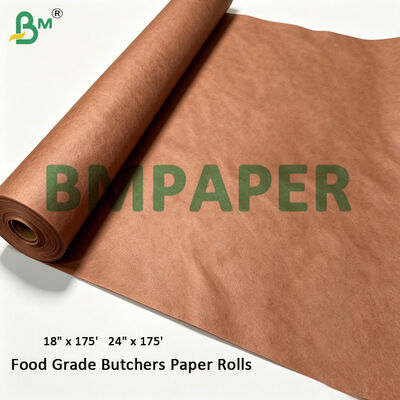 18" Macellai di qualità alimentare Kraft Paper Rolls Color rosa, 60 grammi x 18" larghezza x 175' lunghezza