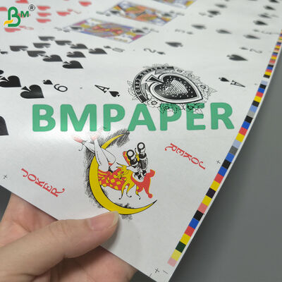 Cartoncino per carte da gioco 310gsm Linen Embossed con anima blu, non trasparente, per carte da poker di alta gamma